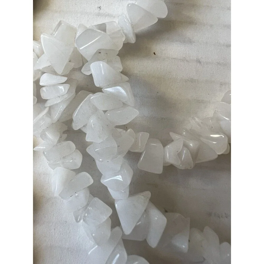 Jade Stone Chip Beads Necklaces Jewelry Making